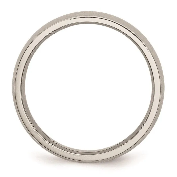 Rings Chisel Stainless Steel 5mm Polished Band Rings Chisel Stainless Steel 5mm Polished Band