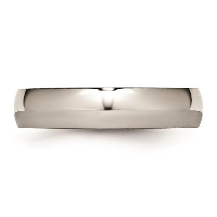 Rings Chisel Stainless Steel 5mm Polished Band Rings Chisel Stainless Steel 5mm Polished Band