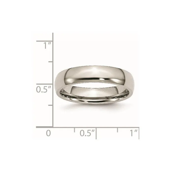Rings Chisel Stainless Steel 5mm Polished Band Rings Chisel Stainless Steel 5mm Polished Band
