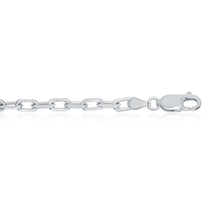 Rings Classic Sterling Silver Rhodium Plated 41mm Anchor Chain 22