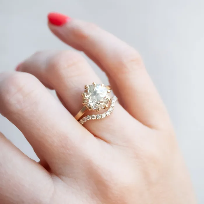 Rings Lauren Wolf Jewelry White Diamond Nesting Band