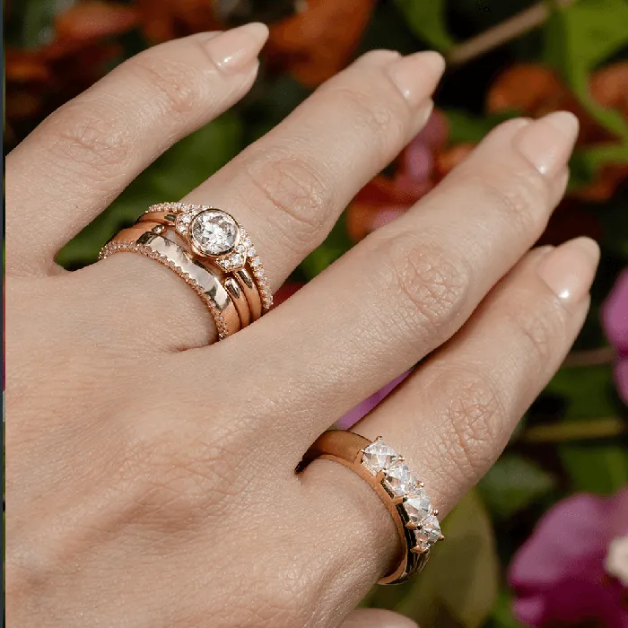 Rings Marrow Fine 160ctw French Cut White Diamond Band