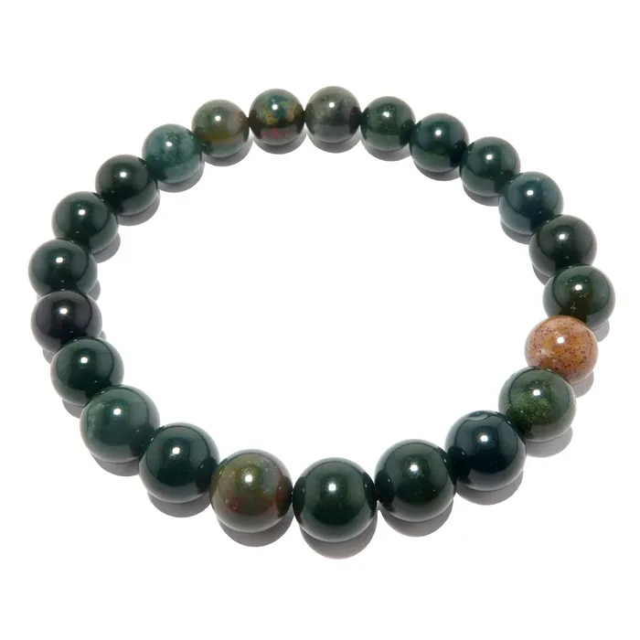 Satin Crystals Bloodstone Bracelet Get Going Motivation Stone Bracelets