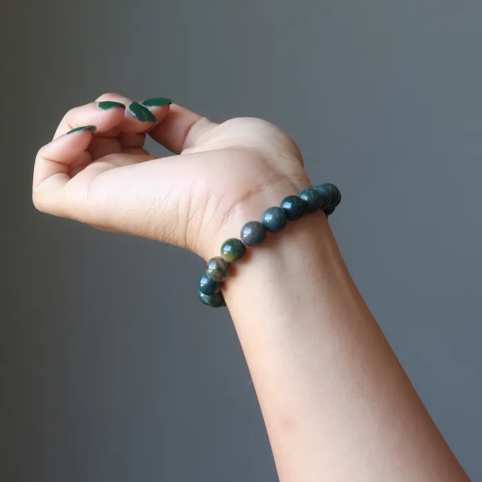 Satin Crystals Bloodstone Bracelet Get Going Motivation Stone Bracelets
