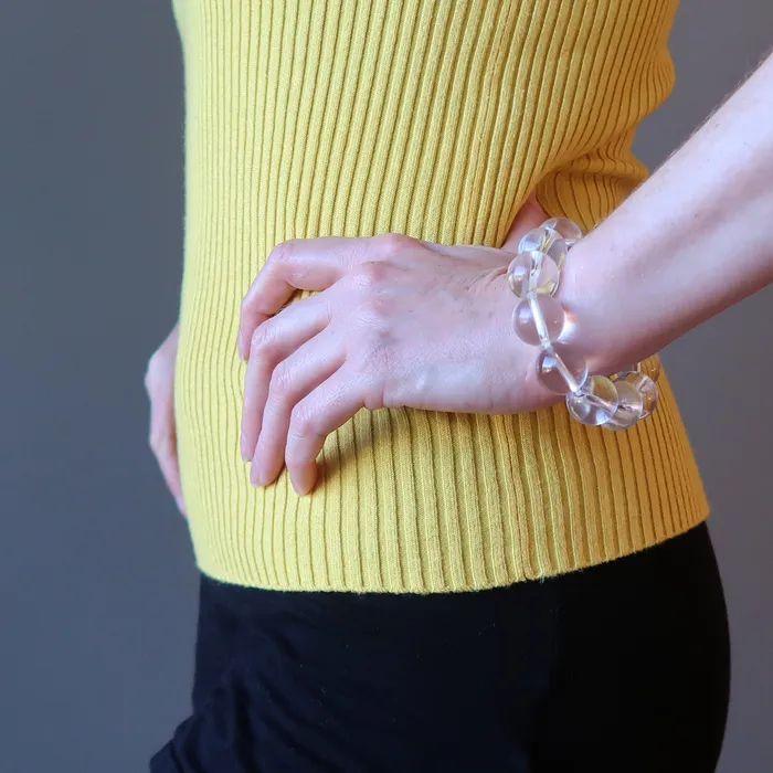Satin Crystals Bracelets Clear Quartz Bracelet Visions of Brightness