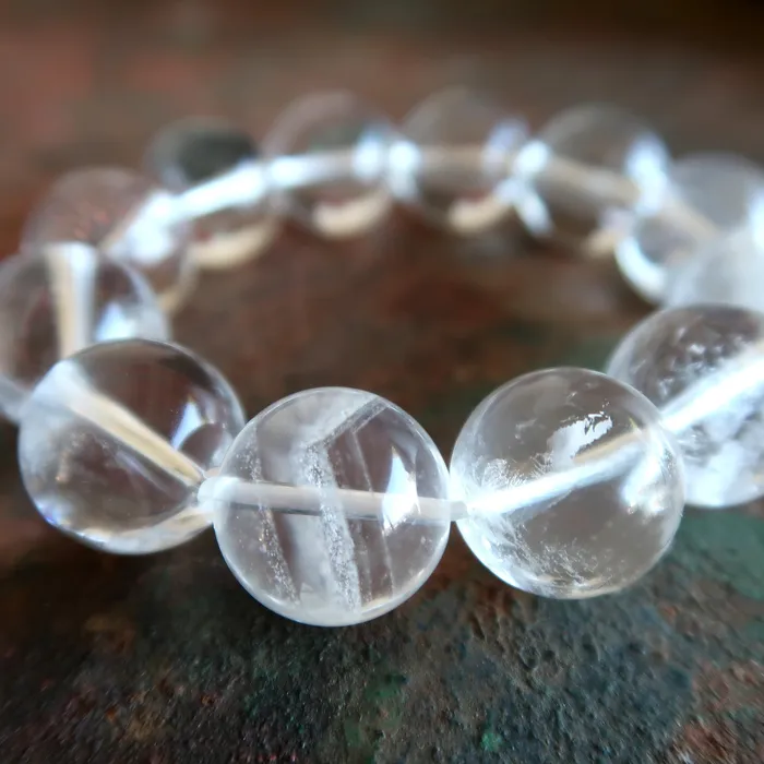 Satin Crystals Bracelets Clear Quartz Bracelet Visions of Brightness