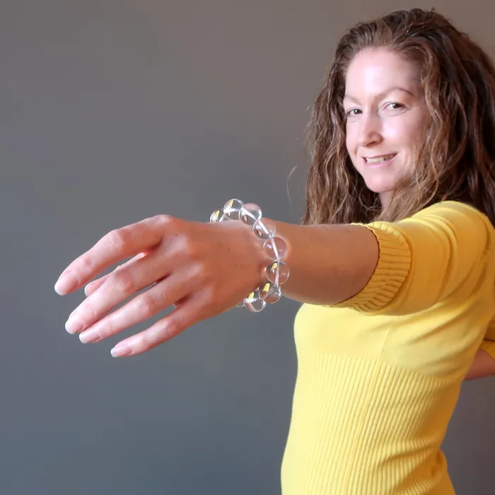 Satin Crystals Bracelets Clear Quartz Bracelet Visions of Brightness