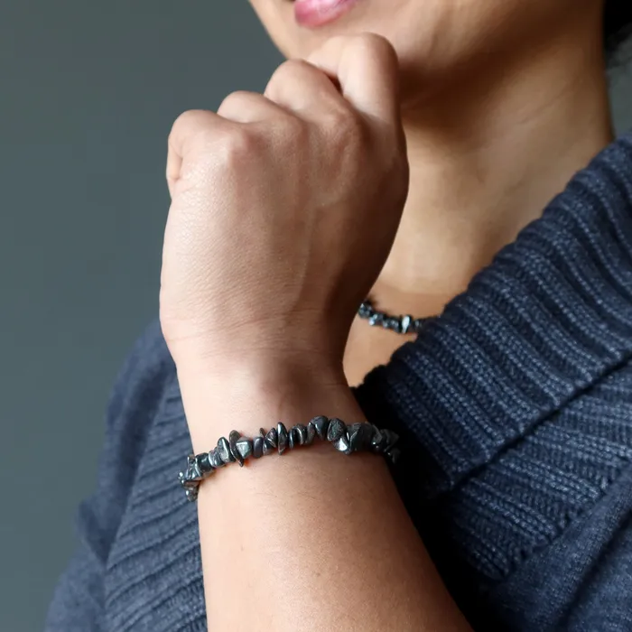 Satin Crystals Bracelets Hematite Bracelet Charming Crystal Magnetic Clasp