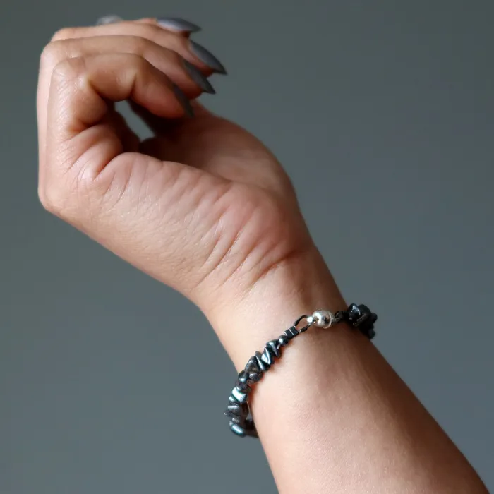 Satin Crystals Bracelets Hematite Bracelet Charming Crystal Magnetic Clasp