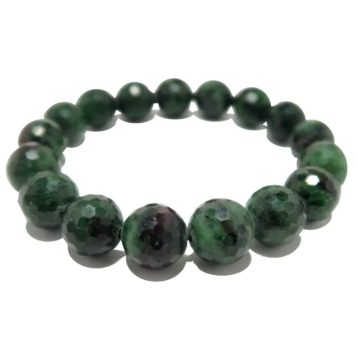 Satin Crystals Bracelets Ruby Zoisite Bracelet Rich as Can Be Faceted Beads