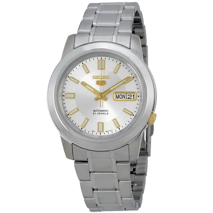 SEIKO Bracelets Seiko Mens Automatic Watch Seiko 5 DayDate Silver Tone Dial Bracelet SNKK09K1 SEIKO Bracelets Seiko Mens Automatic Watch Seiko 5 DayDate Silver Tone Dial Bracelet SNKK09K1