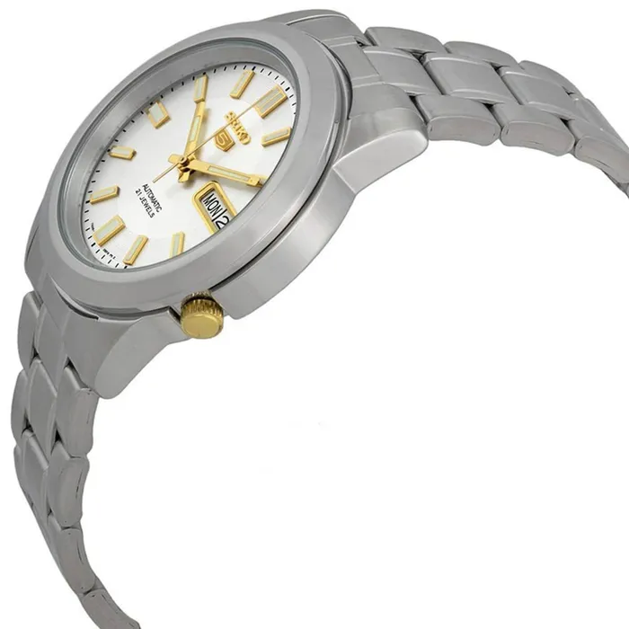 SEIKO Bracelets Seiko Mens Automatic Watch Seiko 5 DayDate Silver Tone Dial Bracelet SNKK09K1 SEIKO Bracelets Seiko Mens Automatic Watch Seiko 5 DayDate Silver Tone Dial Bracelet SNKK09K1