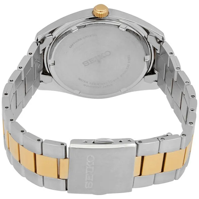 SEIKO Bracelets Seiko Mens Quartz Watch Neo Classic Silver Dial Two Tone Steel Bracelet SUR446P1 SEIKO Bracelets Seiko Mens Quartz Watch Neo Classic Silver Dial Two Tone Steel Bracelet SUR446P1