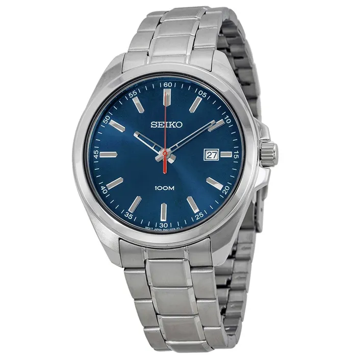 Seiko Bracelets Seiko SUR059 Mens Dress Blue Dial Quartz Steel Bracelet Watch Seiko Bracelets Seiko SUR059 Mens Dress Blue Dial Quartz Steel Bracelet Watch