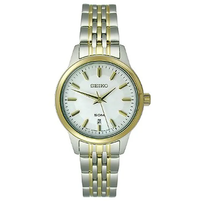 Seiko Bracelets Seiko SUR882 Womens Two Tone Steel Bracelet Silver Dial Watch Seiko Bracelets Seiko SUR882 Womens Two Tone Steel Bracelet Silver Dial Watch