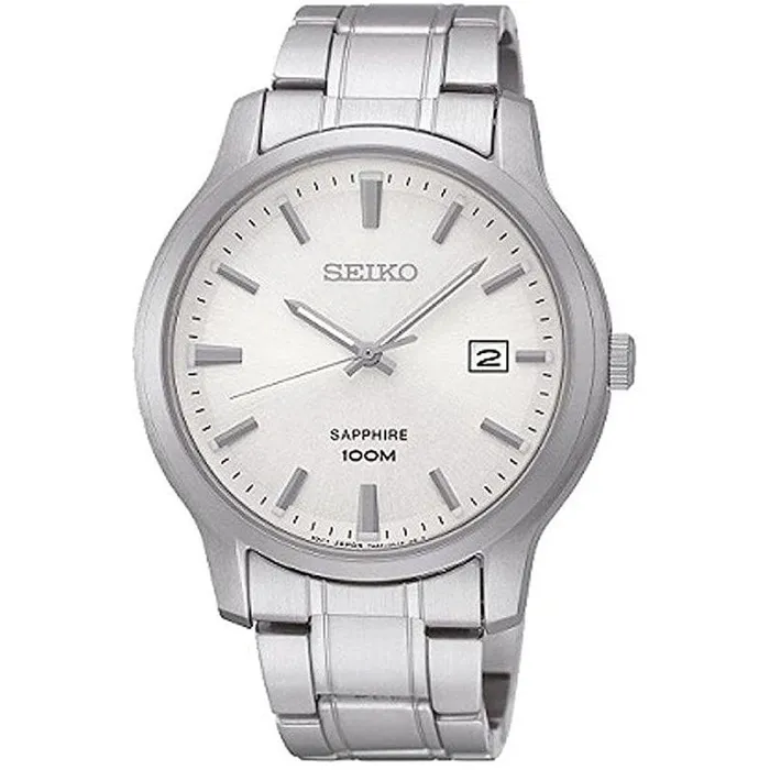 Seiko Mens Quartz Watch Neo Classic Silver Dial Stainless Steel Bracelet SGEH39P1 SEIKO Bracelets Seiko Mens Quartz Watch Neo Classic Silver Dial Stainless Steel Bracelet SGEH39P1 SEIKO Bracelets