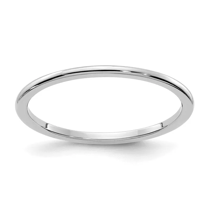 Stackable Expressions Rings 14K White Gold 12mm Half Round Stackable Band STK17120W