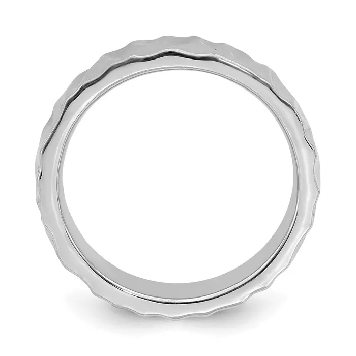 Stackable Expressions Rings Sterling Silver Stackable Expressions Rhodium Ring QSK303 Stackable Expressions Rings Sterling Silver Stackable Expressions Rhodium Ring QSK303