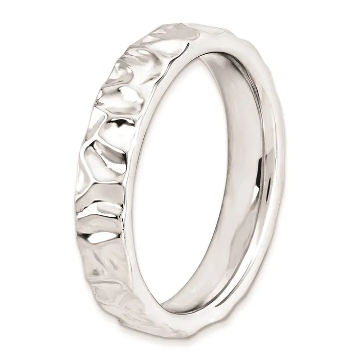Stackable Expressions Rings Sterling Silver Stackable Expressions Rhodium Ring QSK303 Stackable Expressions Rings Sterling Silver Stackable Expressions Rhodium Ring QSK303