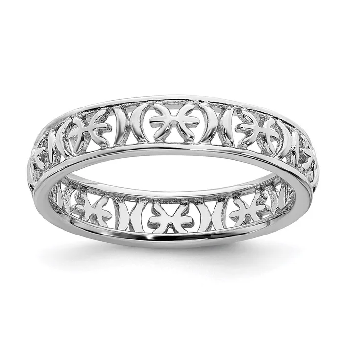 Stackable Expressions Sterling Silver Stackable Expressions Pisces Zodiac Ring QSK2023 Rings