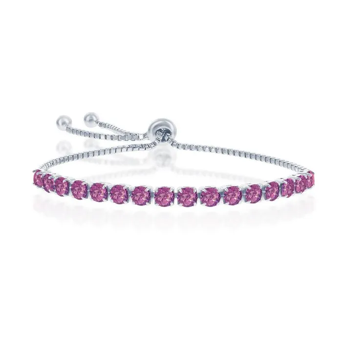 Sterling Silver Amethyst February Swarovski Element Bracelet Classic Bracelets Sterling Silver Amethyst February Swarovski Element Bracelet Classic Bracelets
