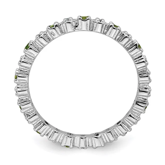 Sterling Silver Stackable Expressions Peridot Diamond Ring QSK539 Stackable Expressions Rings Sterling Silver Stackable Expressions Peridot Diamond Ring QSK539 Stackable Expressions Rings
