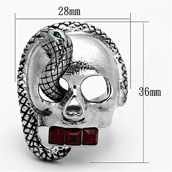 TK1038 High polished no plating Stainless Steel Ring with Top Grade Crystal in Multi Color Alamode Rings