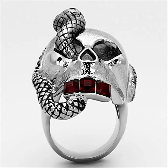 TK1038 High polished no plating Stainless Steel Ring with Top Grade Crystal in Multi Color Alamode Rings