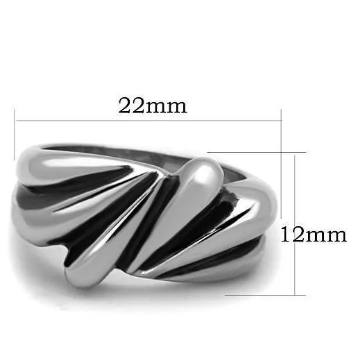 TK1520 High polished no plating Stainless Steel Ring with No Stone Alamode Rings