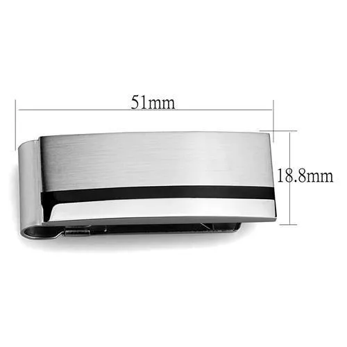 TK2075 High polished no plating Stainless Steel Money clip with No Stone Alamode Bracelets
