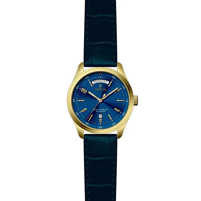 Watches Invicta Invicta 31258 Mens Vintage Quartz Navy Blue Dial Strap Watch