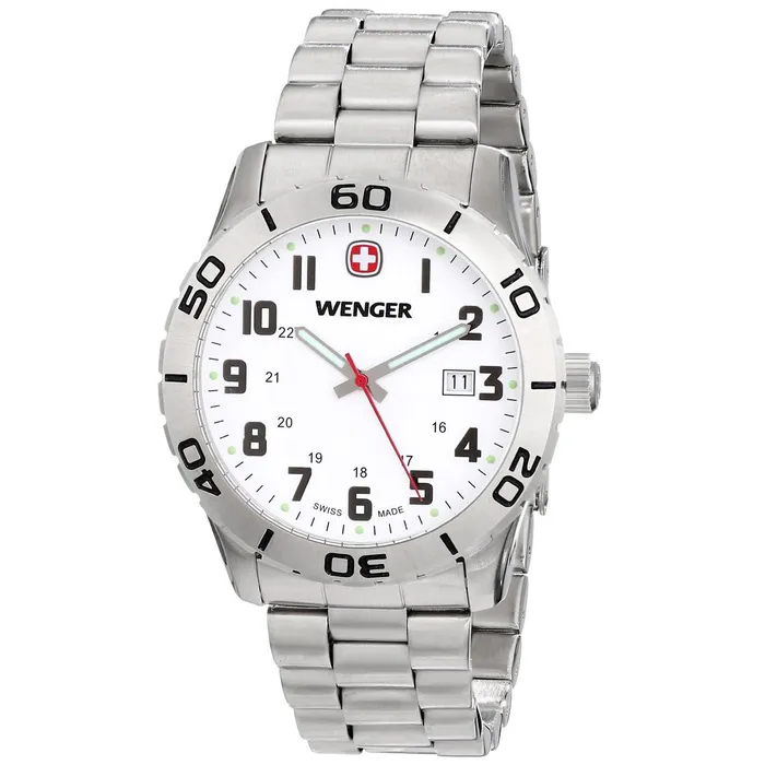 Wenger Bracelets Wenger 0741102 Swiss Made Mens Grenadier White Dial Stainless Steel Bracelet Sport Watch Wenger Bracelets Wenger 0741102 Swiss Made Mens Grenadier White Dial Stainless Steel Bracelet Sport Watch
