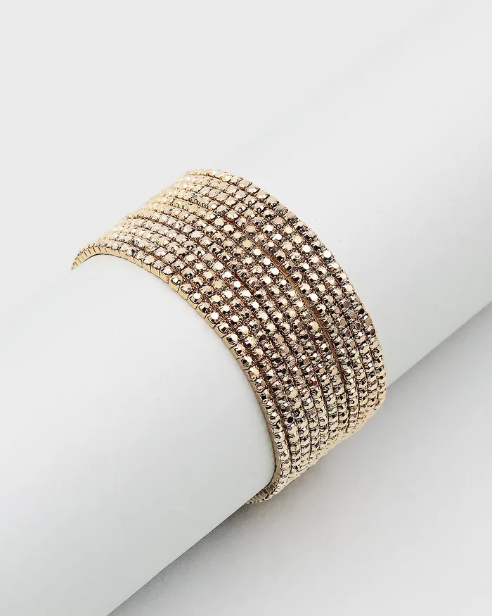 05092023 Multiple Layered Tiny Square Stone Bracelet Set Bracelets