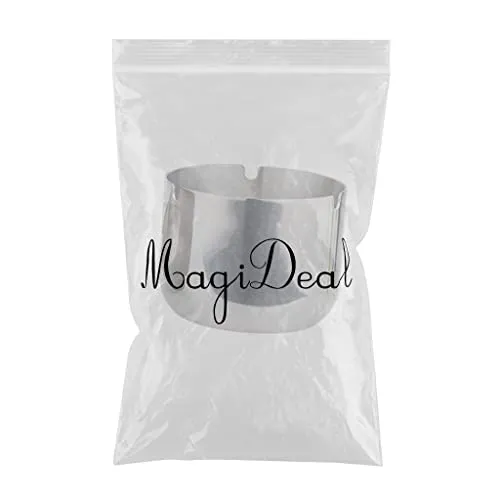 ATORSE Stainless Steel Ashtray Cup Home Bar Ktv Round Smoke Groove Ash Tray 9Cm Dropshipped via Social Commerce Network Bracelets