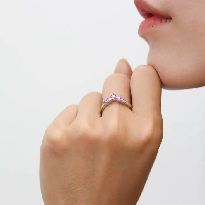 BERRICLE Rings 5Stone Solitaire 125ct CZ Ring Set in Sterling Silver