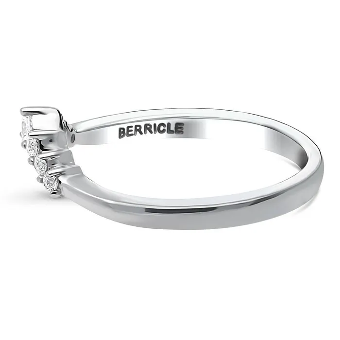 BERRICLE Rings Wishbone 7Stone CZ Band in Sterling Silver
