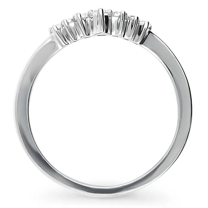 BERRICLE Rings Wishbone 7Stone CZ Band in Sterling Silver