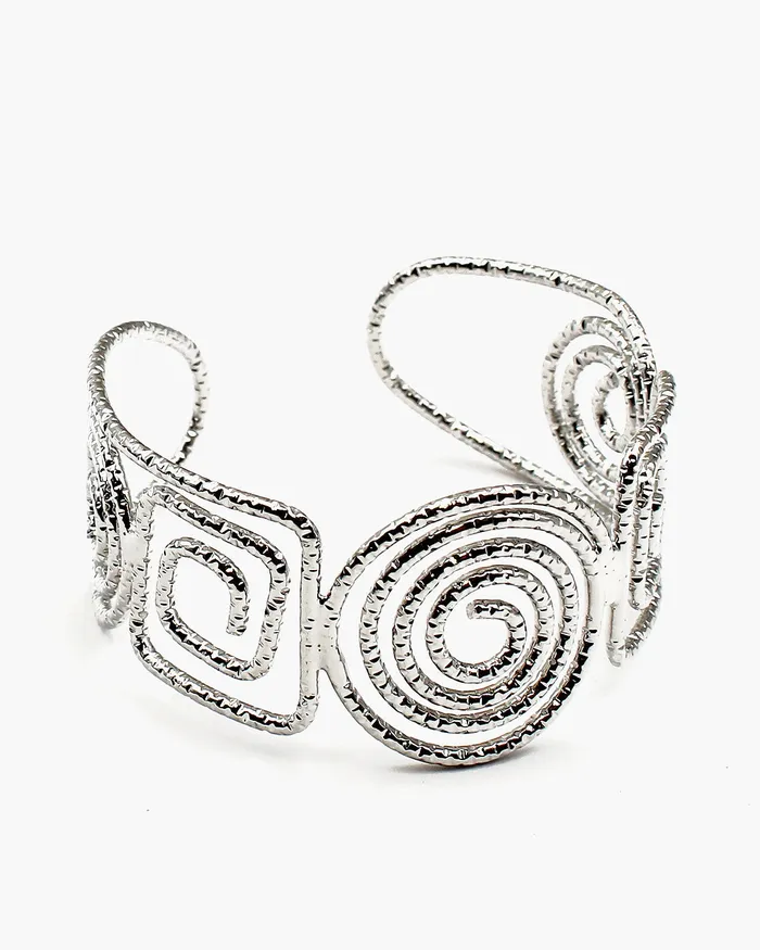 Bracelets 08172023 Geometric Pattern Wired Cuff Bracelet Bracelets 08172023 Geometric Pattern Wired Cuff Bracelet