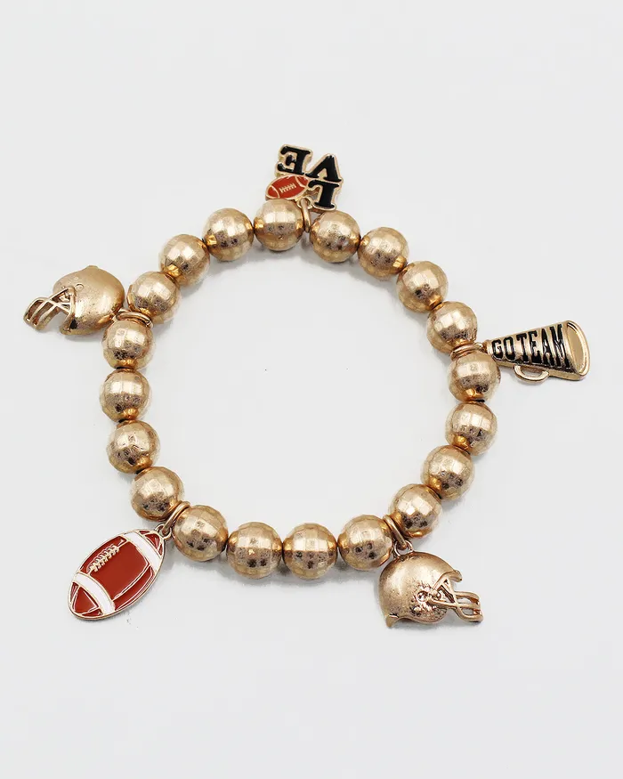 Bracelets 090122 FOOTBALL Theme Game Day Stretch Bracelet