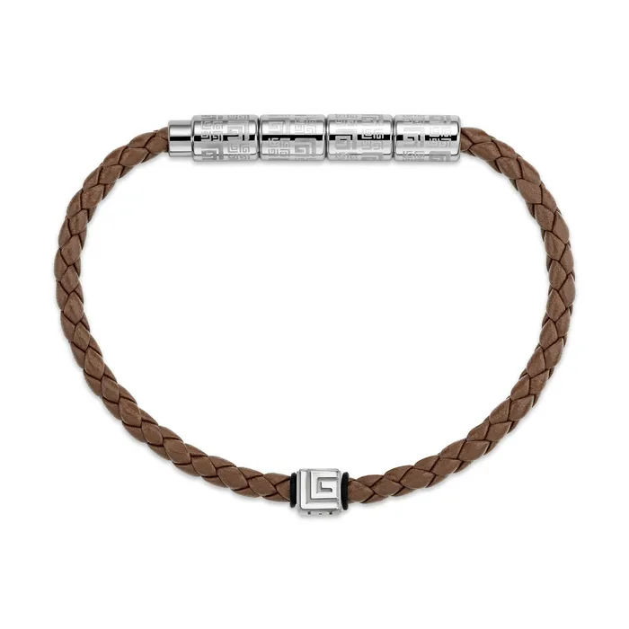 Bracelets Guy Laroche Guy Laroche Gabriel Gents StainlessSteel Bracelet With Brown Leather Bracelets Guy Laroche Guy Laroche Gabriel Gents StainlessSteel Bracelet With Brown Leather