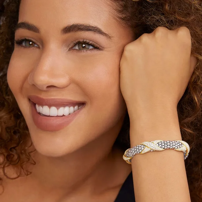 Bracelets LAGOS Embrace Three Station Diamond X Caviar Bracelet 9mm Bracelets LAGOS Embrace Three Station Diamond X Caviar Bracelet 9mm