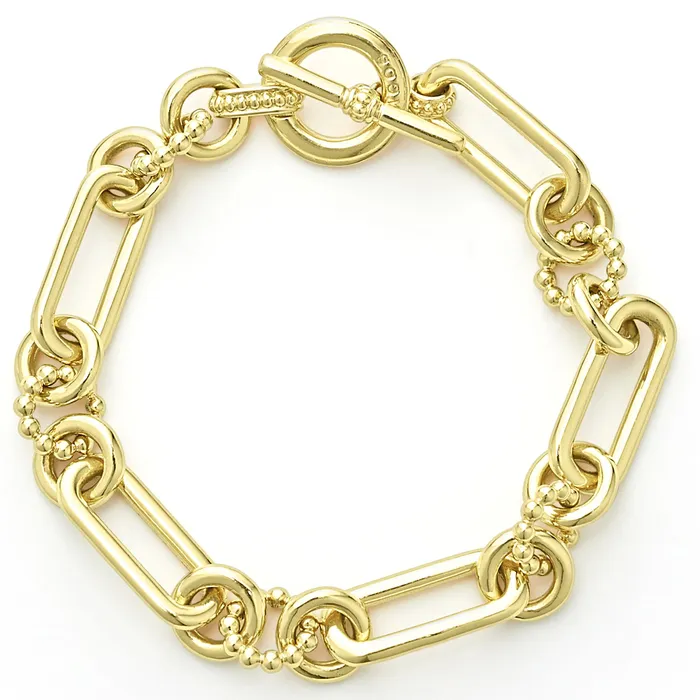 Bracelets LAGOS Signature Caviar 18K Gold Link Bracelet