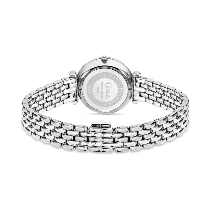 Bracelets Saint Honore Saint Honore Gala Womens Black MOP Stainless Steel Silver Watch