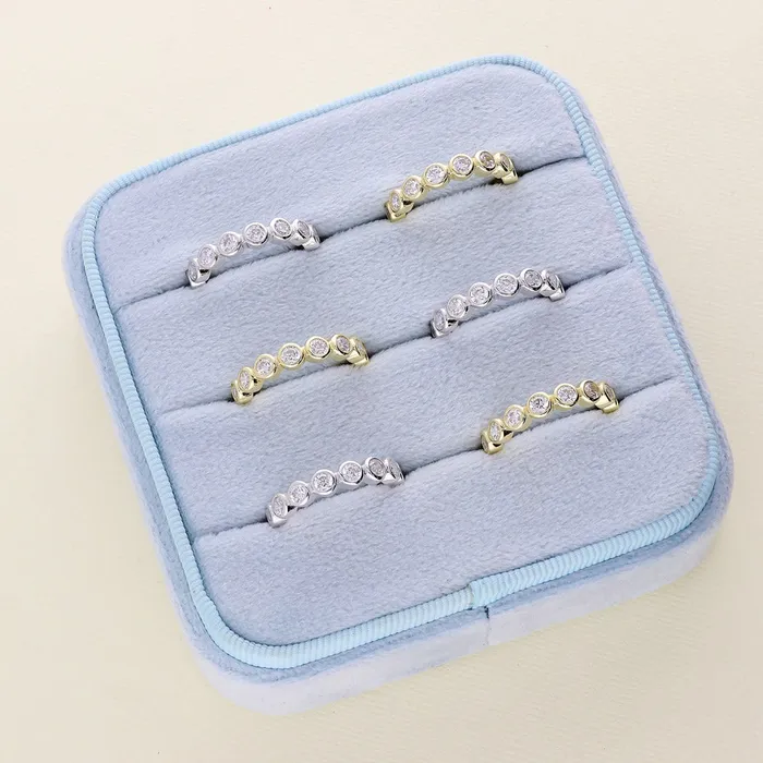 Bubble Bezel CZ Eternity Ring in Sterling Silver BERRICLE Rings