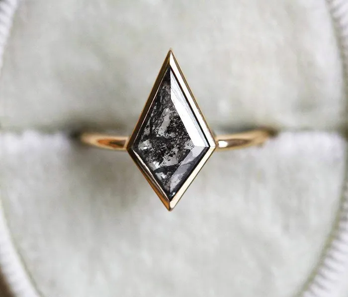 Capucinne Rings Zara Salt Pepper Diamond Ring