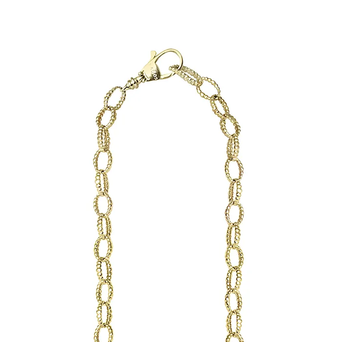Caviar Gold 18K Gold Fluted Link Necklace Lagos PreStyled Sets Caviar Gold 18K Gold Fluted Link Necklace Lagos PreStyled Sets