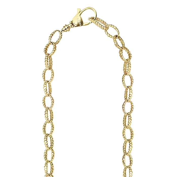 Caviar Gold 18K Gold Fluted Link Necklace Lagos PreStyled Sets Caviar Gold 18K Gold Fluted Link Necklace Lagos PreStyled Sets