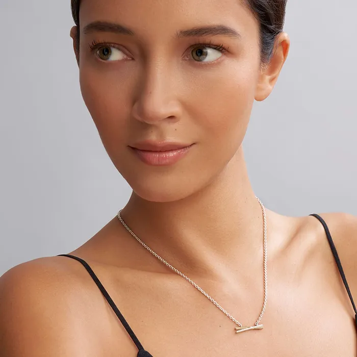 Caviar Lux TwoTone X Diamond Necklace LAGOS Necklaces