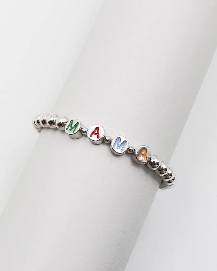CHECK20241 Bracelets MAMA Word Bead Bracelet