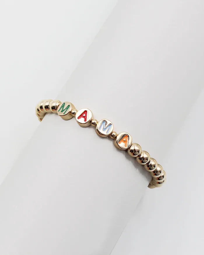 CHECK20241 Bracelets MAMA Word Bead Bracelet CHECK20241 Bracelets MAMA Word Bead Bracelet